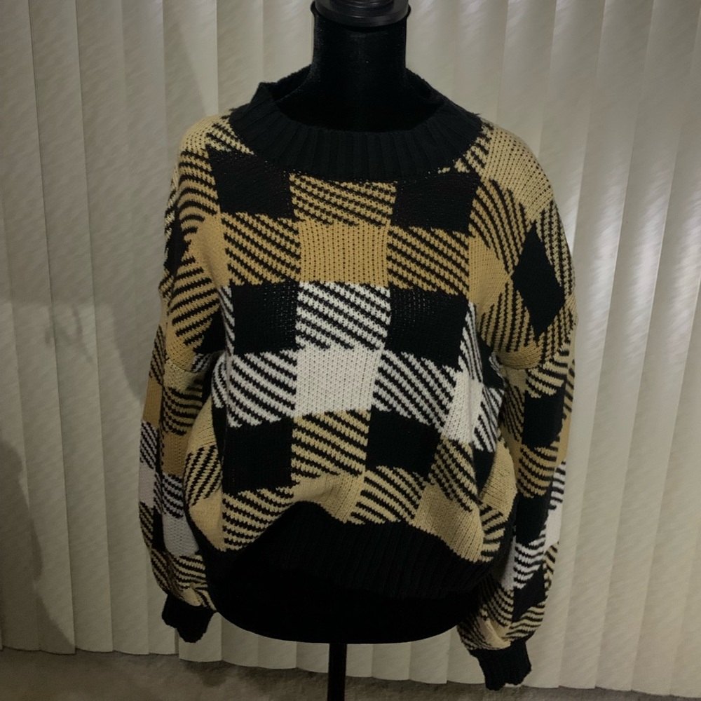 Plaid sweater